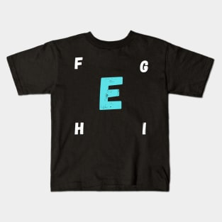 t-shirt with letter E Kids T-Shirt